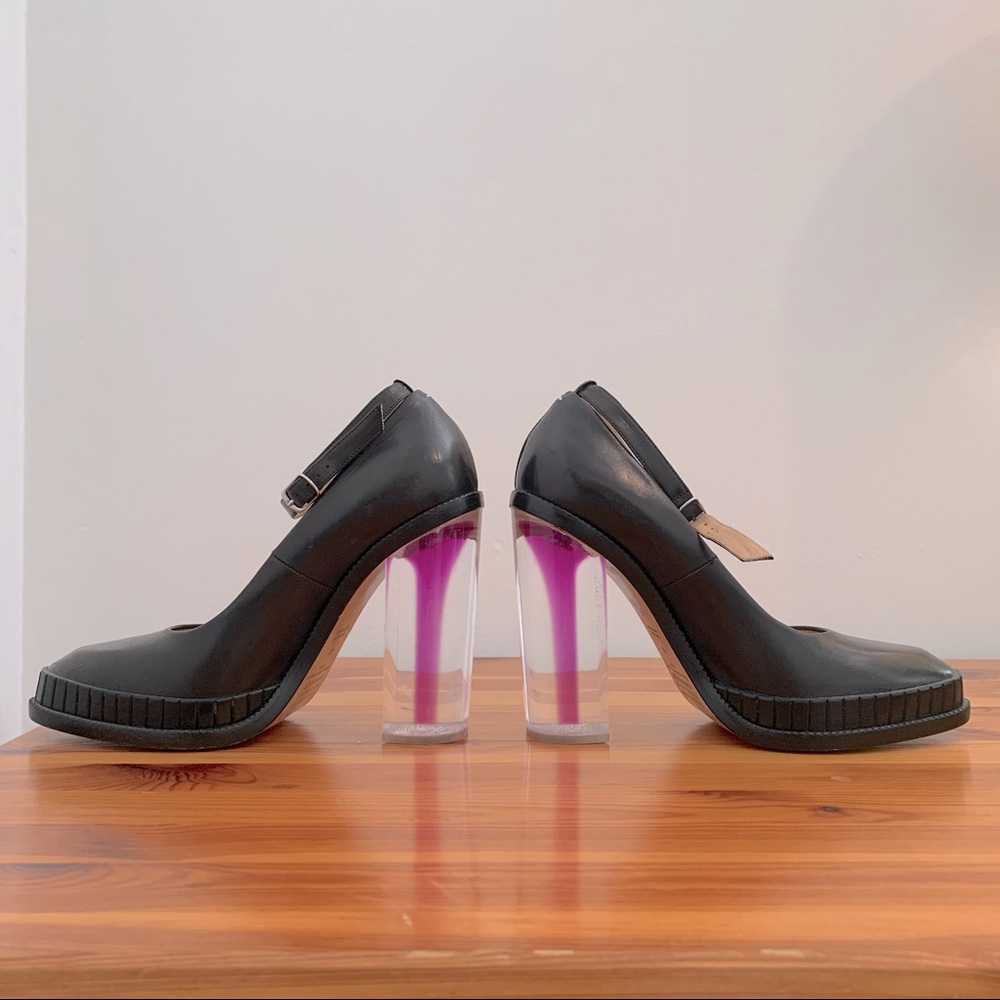 Rare Maison Martin Margiela Lucite Hot Pink Ghost Stiletto Heels, EU 40